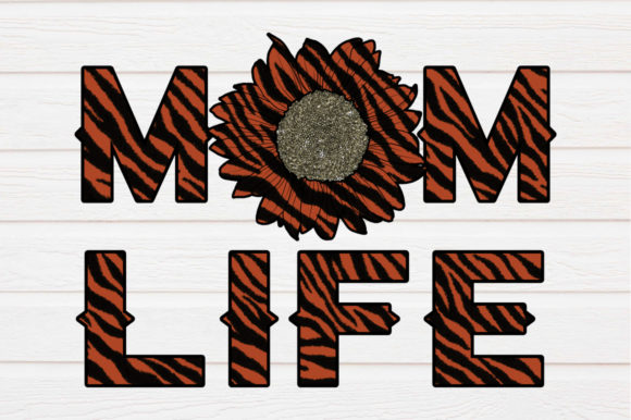 Animal Print Mom Life Sublimation Graphics for Crafts