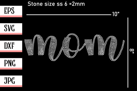 Mom Rhinestone Template Design: Graphics and Crafts for Branding