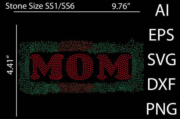 Mom Rhinestone Templates: Graphics and Crafts for Branding