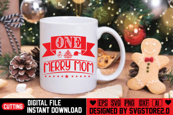 One Merry Mom Graphics for Crafts