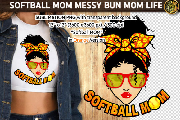 Softball Mom MessyBun Graphics and Crafts Review
